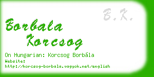 borbala korcsog business card